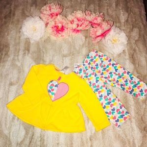 Carters long sleeve 2pc set baby girl 6 months NWT